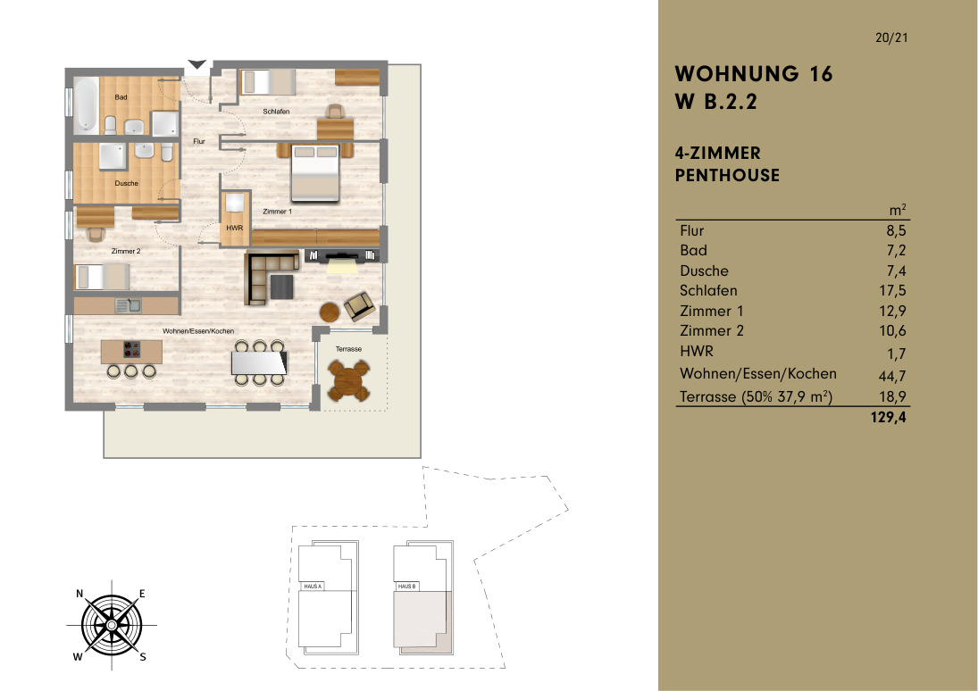 Grundriss Wohnung 16
