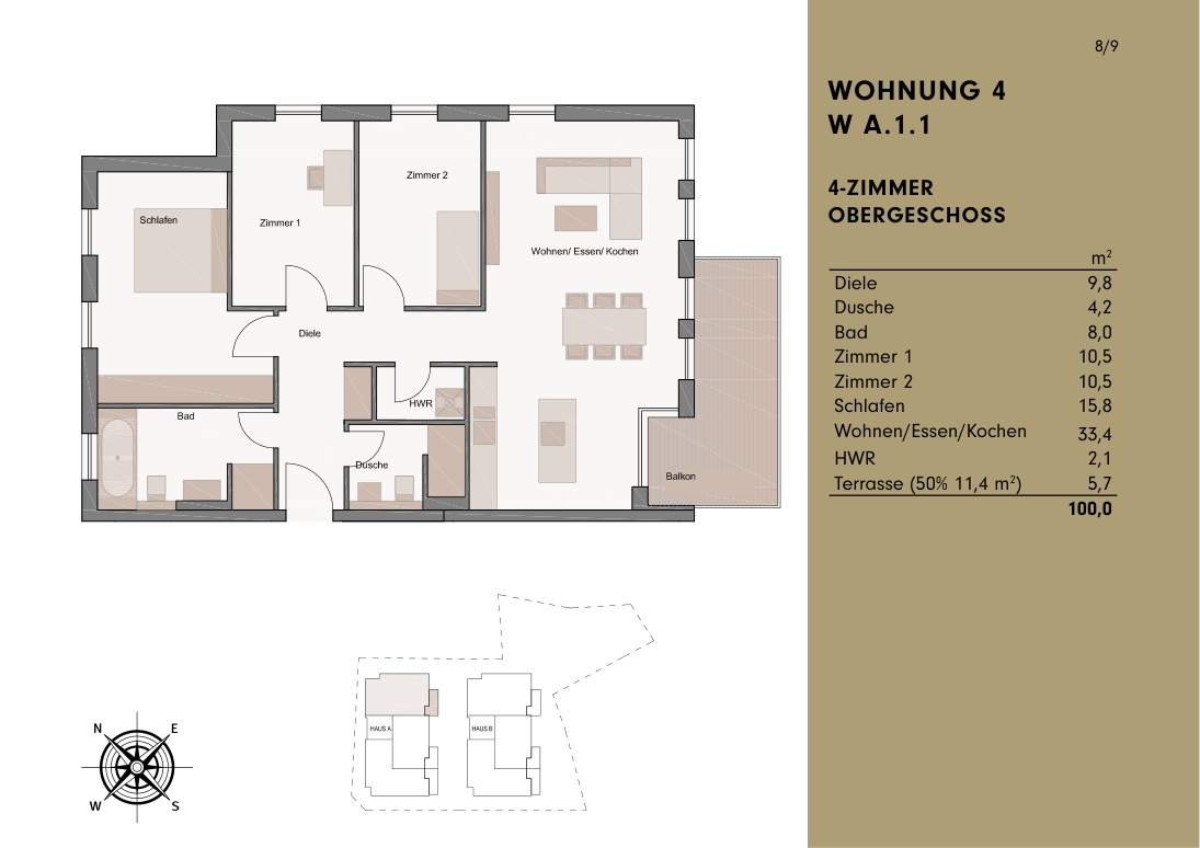Grundriss Wohnung 4
