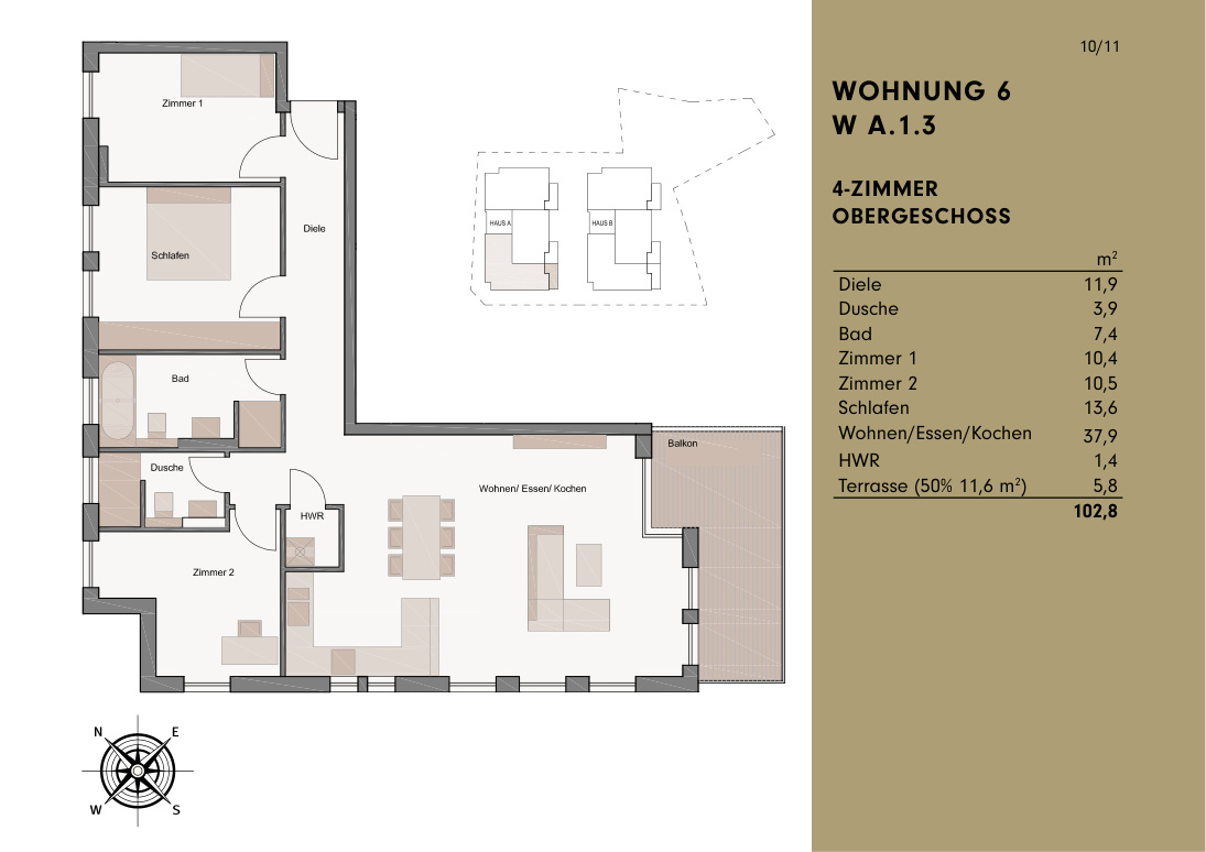 Grundriss Wohnung 6